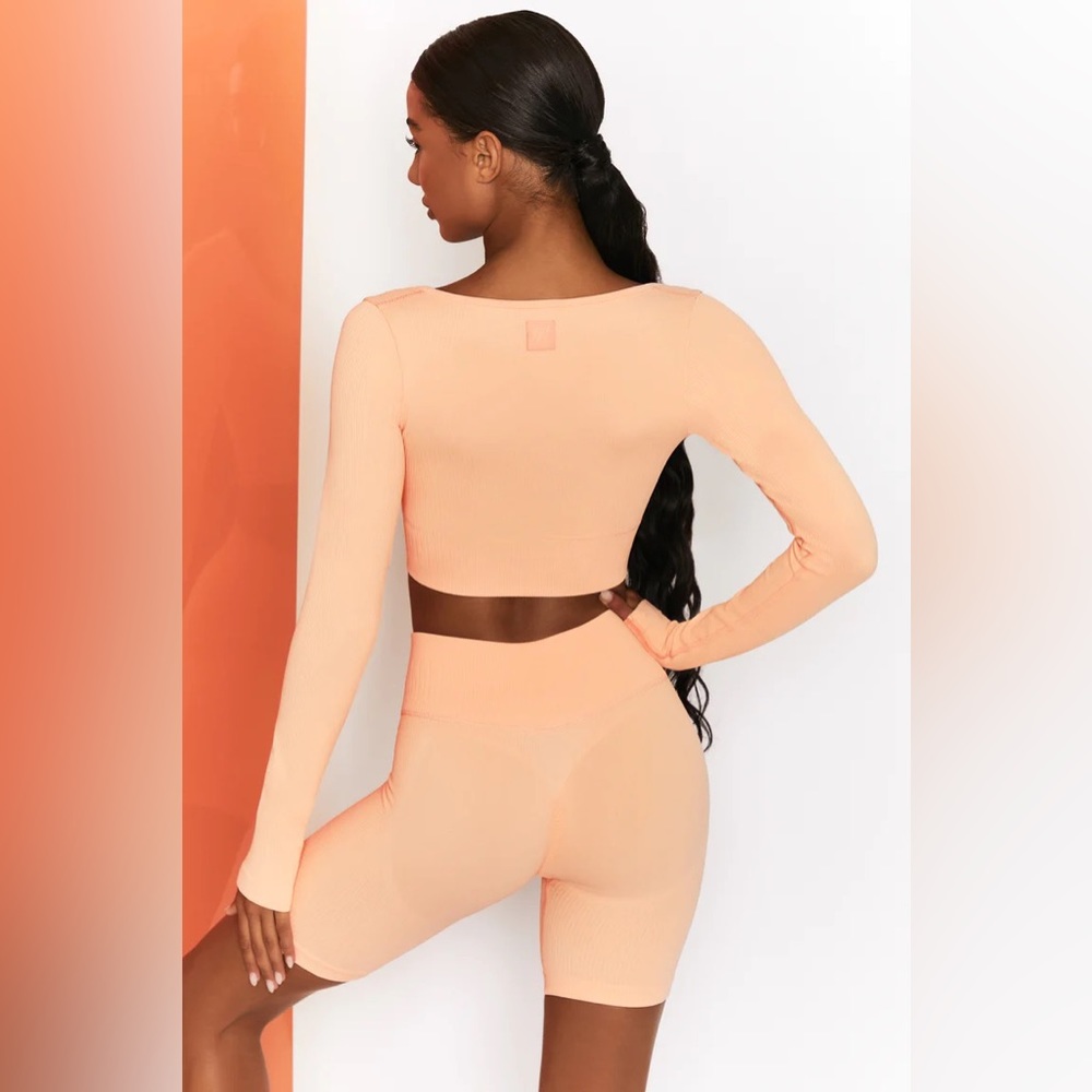 NWT Oh Polly Bo+Tee Peach Workout Set - Picture 4 of 9